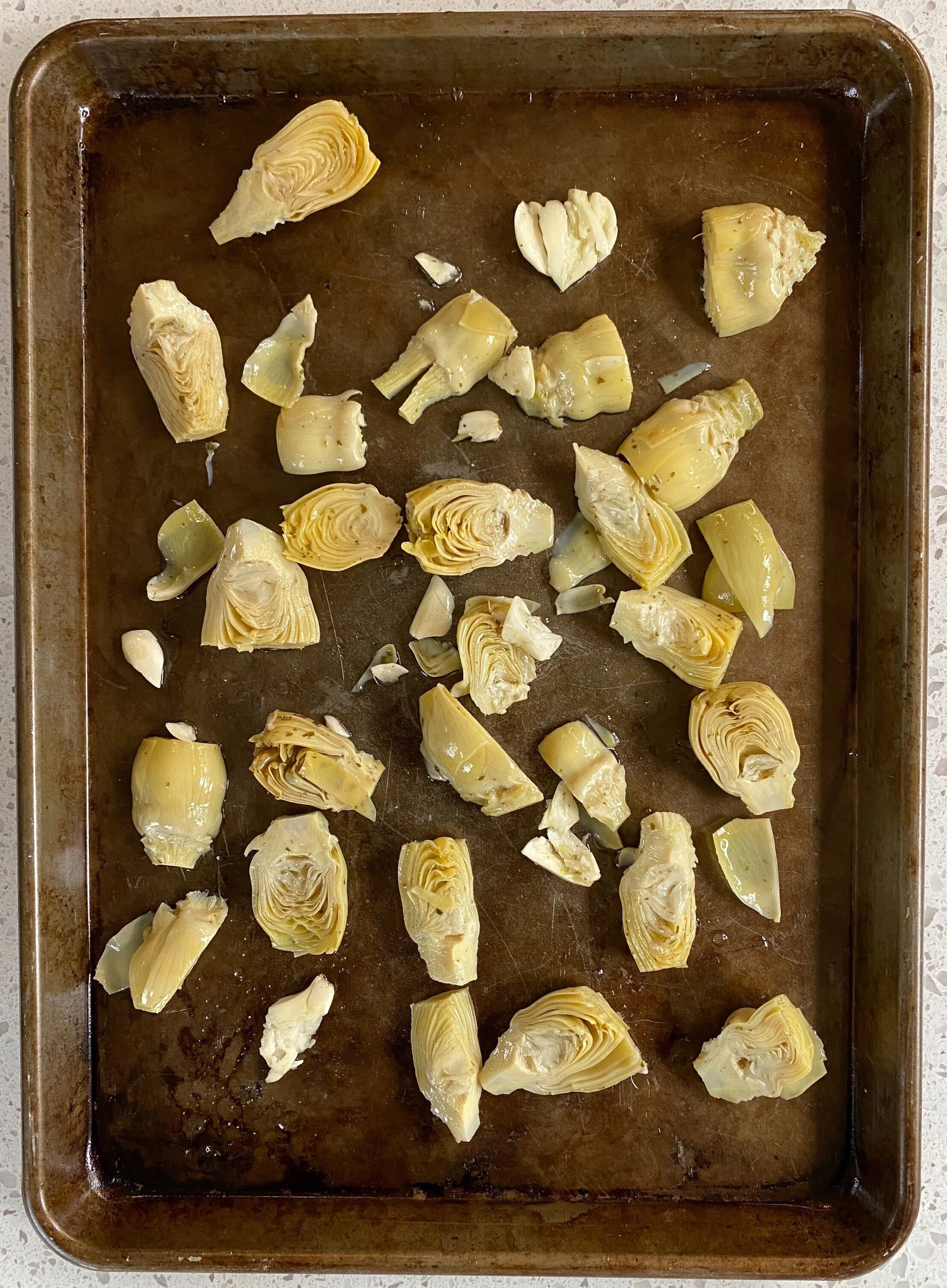 Simple Roasted Artichoke Heart Pasta — Paige Thompson MS, RD, LD